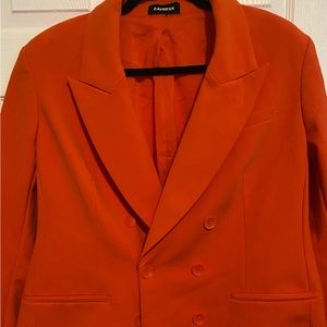 🍊🦁EXPRESS BRIGHT ORANGE/ CORAL BLAZER🍑🧡